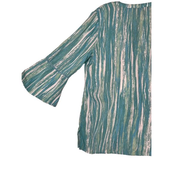 Gloria Vanderbilt Women's Peasant Tunic Top W/ Bell Sleeves - Size M - Picture 7 of 12